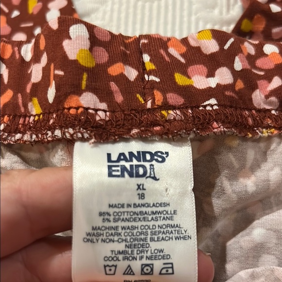 Lands' End Brown Multicolor Patterned Pj Pants. XL. NWOT - Picture 4 of 6